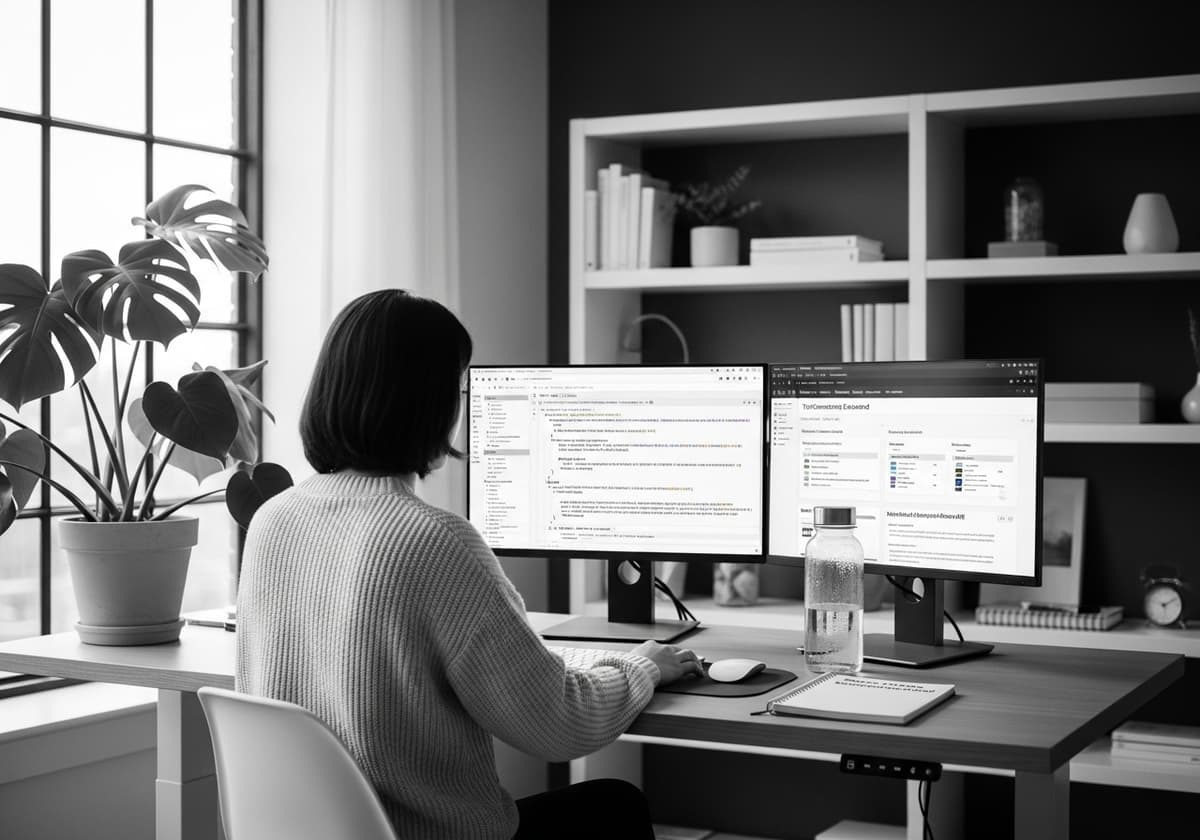 Business owner reviewing connected payment and order tools